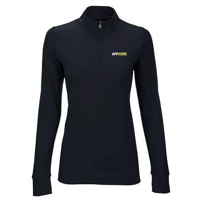 Women's Black Appalachian State Mountaineers Vansport Zen Quarter-Zip Pullover Jacket