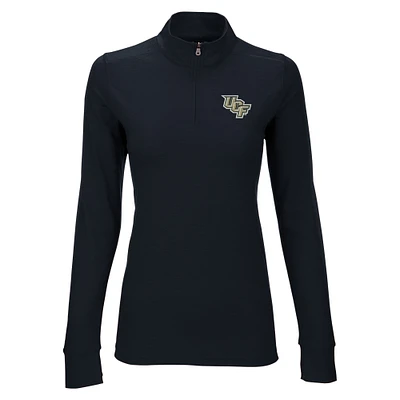 Women's Black UCF Knights Vansport Zen Quarter-Zip Pullover Jacket