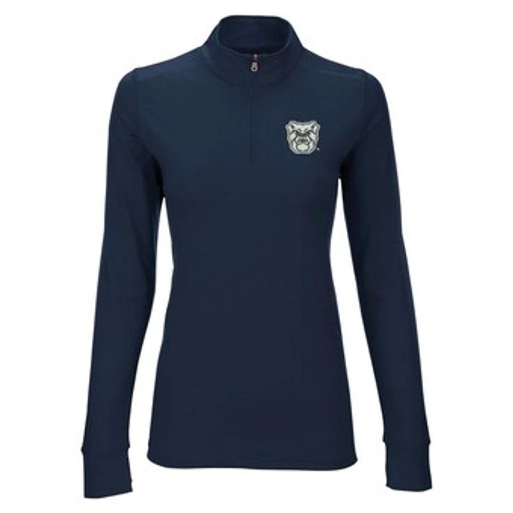 Women's Navy Butler Bulldogs Vansport Zen Quarter-Zip Pullover Jacket