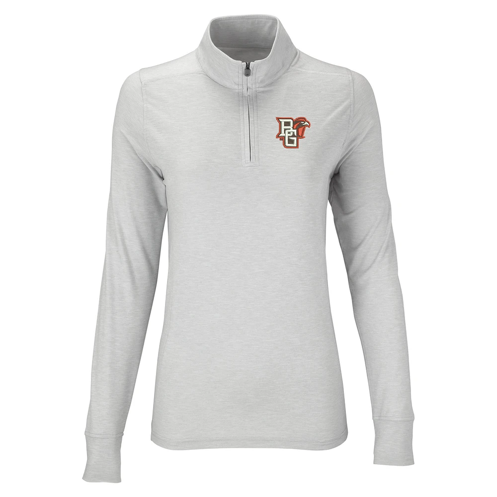 Women's Silver Bowling Green St. Falcons Vansport Zen Quarter-Zip Pullover Jacket