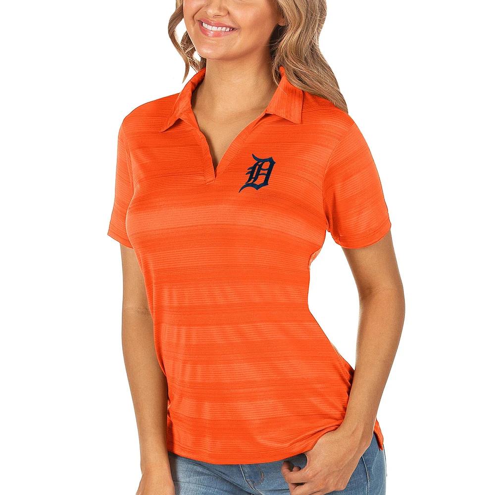 Women's Antigua Orange Detroit Tigers Compass Polo