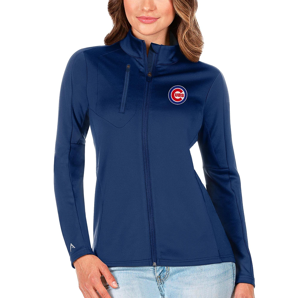 Women's Antigua Royal Chicago Cubs Generation Full-Zip Jacket