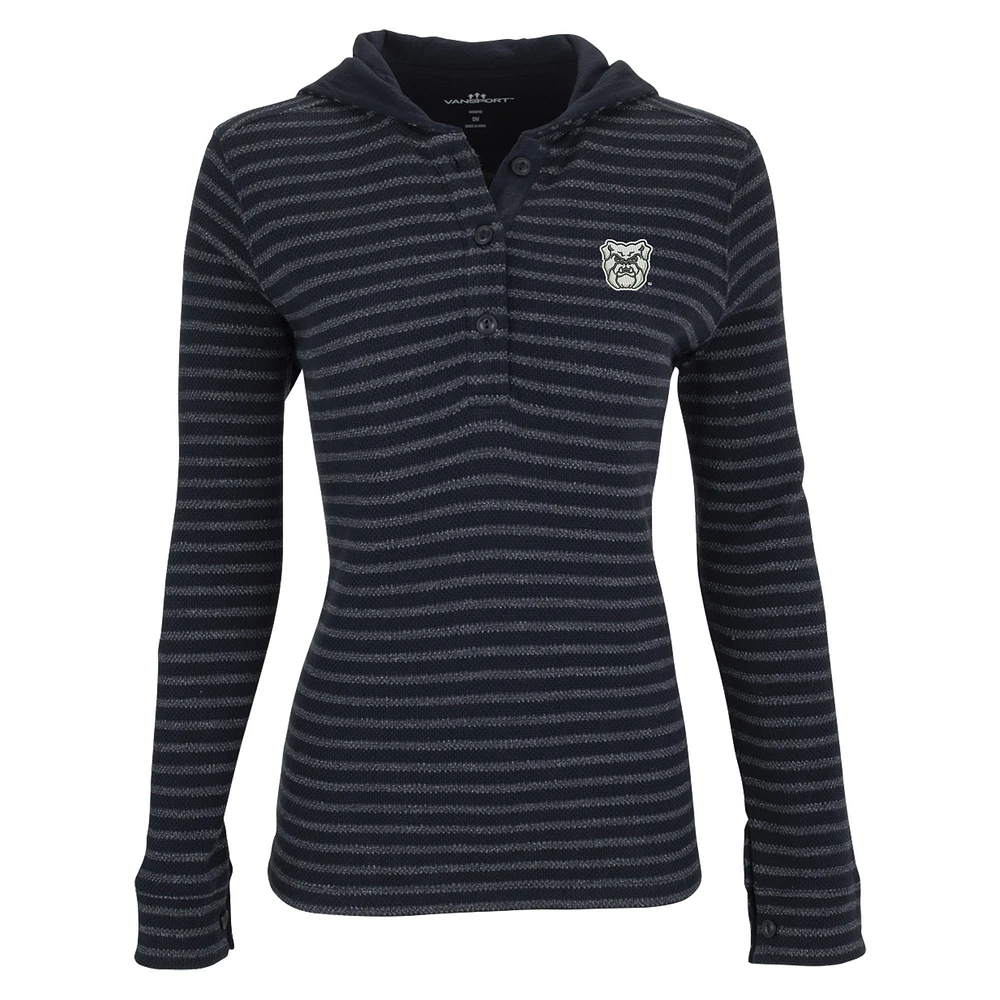 Women's Navy/Gray Butler Bulldogs Baja Pullover Hoodie