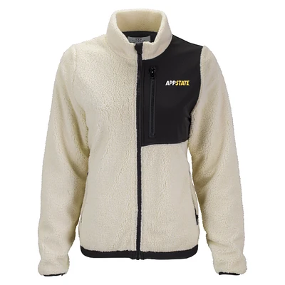 Women's Cream/Black Appalachian State Mountaineers Denali Full-Zip Jacket