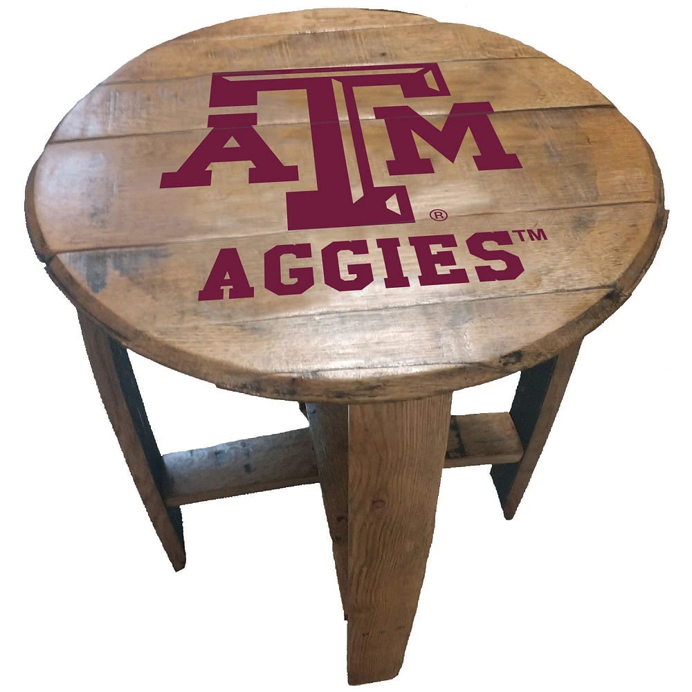Texas A&M Aggies Team Oak Barrel Table