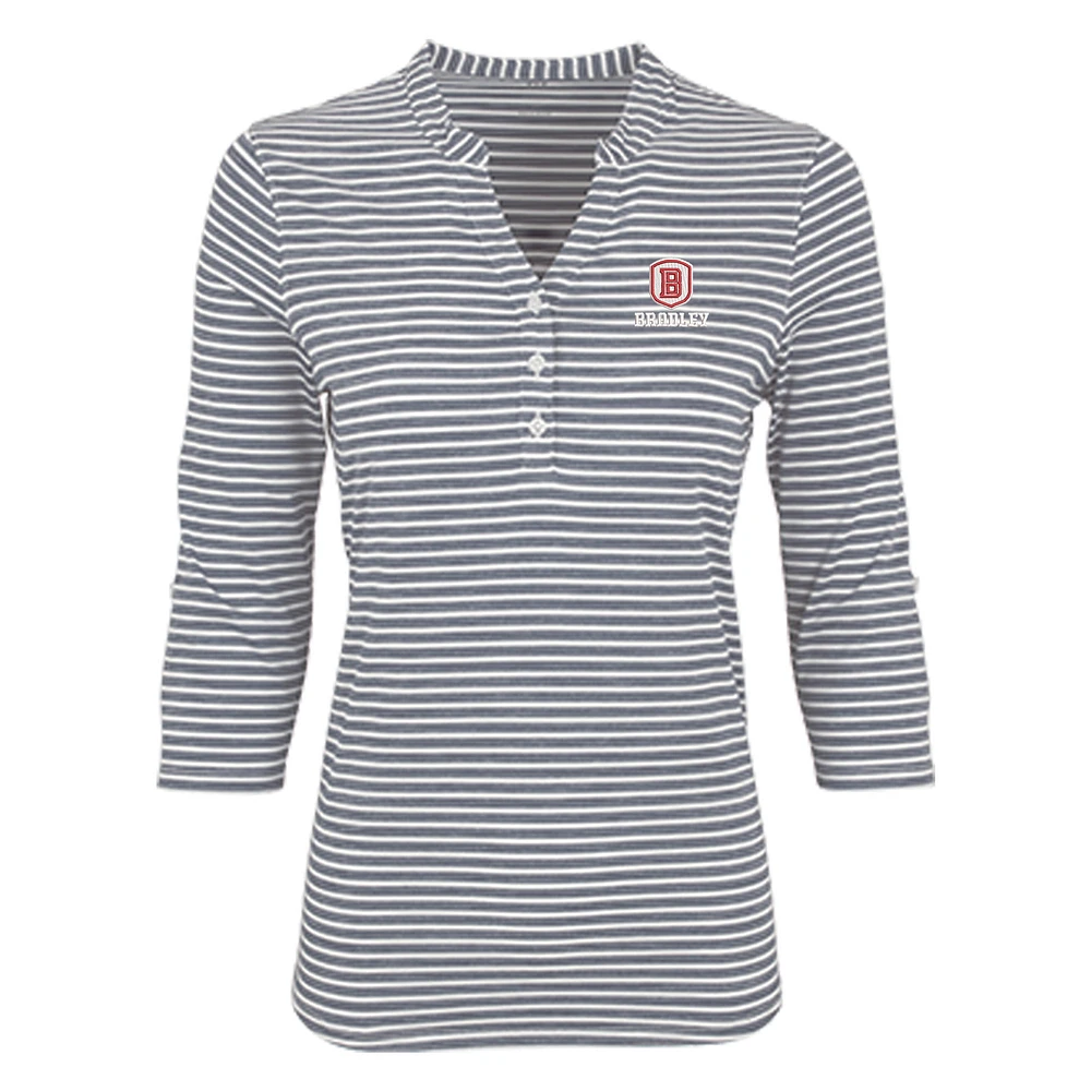 Women's Gray Bradley Braves Vansport Pro Riviera Polo