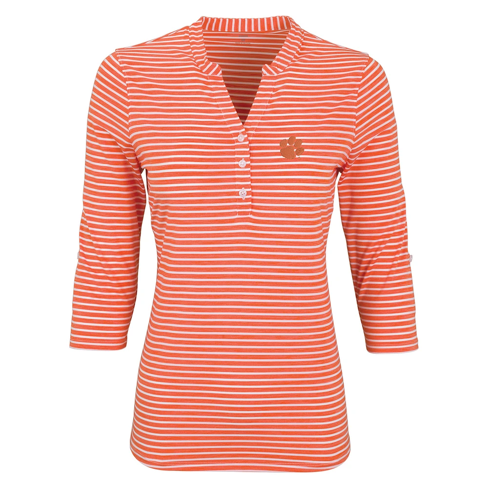 Women's Orange Clemson Tigers Vansport Pro Riviera Polo