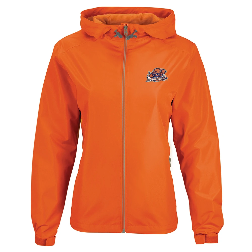 Women's Orange Bucknell Bison Newport Full-Zip Jacket