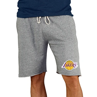 Men's Concepts Sport Gray Los Angeles Lakers Mainstream Terry Shorts