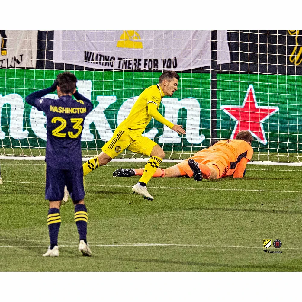 Pedro Santos Columbus Crew Unsigned 2020 MLS Playoffs Eastern Conference Semi-Finals Goal in Win Photograph