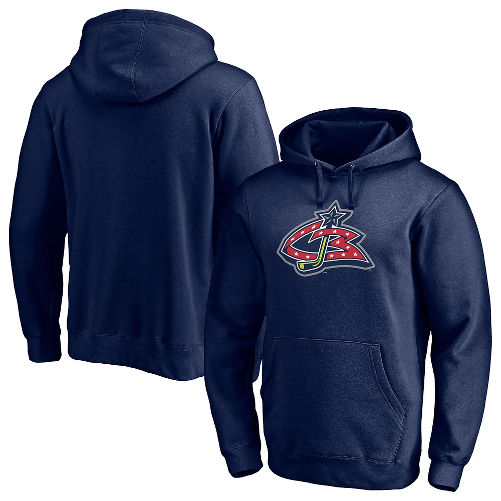 Men's Navy Columbus Blue Jackets Special Edition Primary Logo Pullover Hoodie