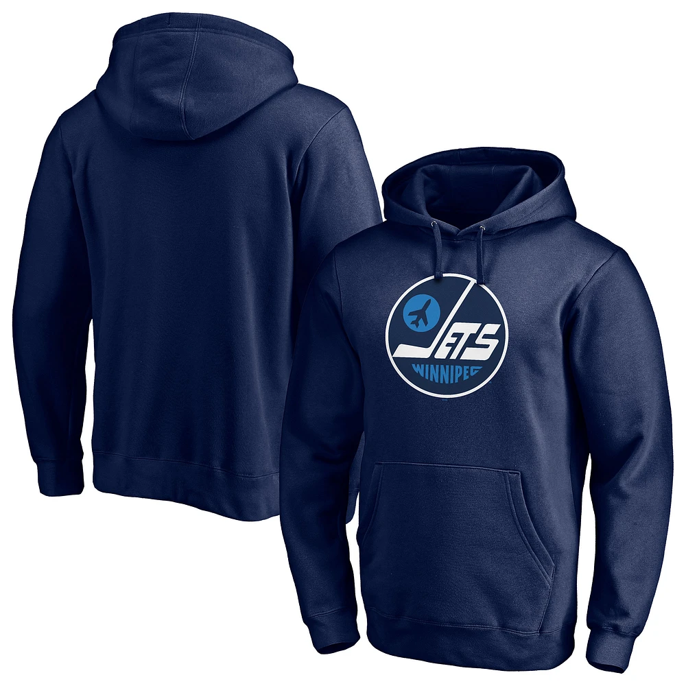 Men's Navy Winnipeg Jets Special Edition Primary Logo Pullover Hoodie