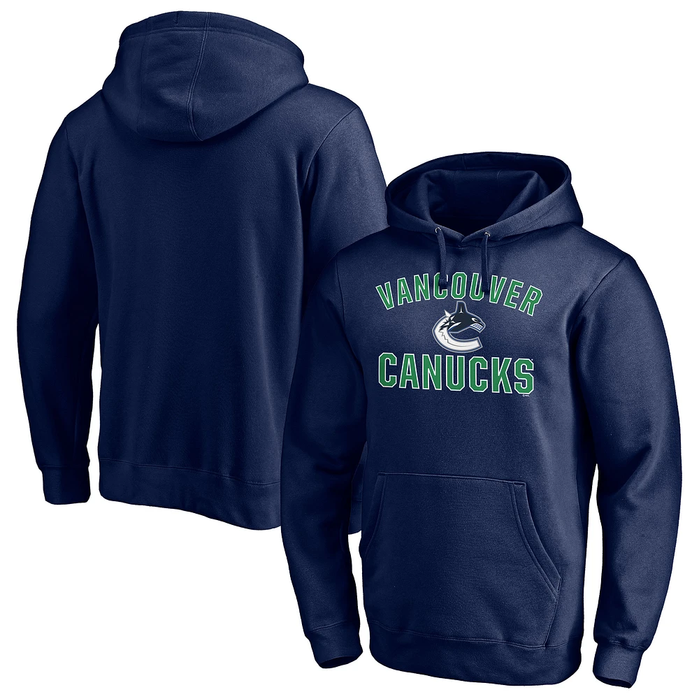 Men's Navy Vancouver Canucks Special Edition Victory Arch Pullover Hoodie