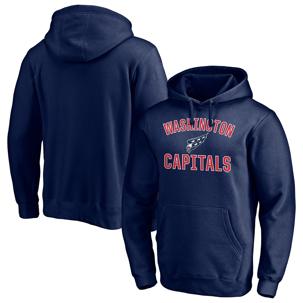 Men's Navy Washington Capitals Special Edition Victory Arch Pullover Hoodie