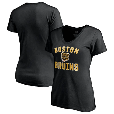 Women's Black Boston Bruins Special Edition Victory Arch V-Neck T-Shirt