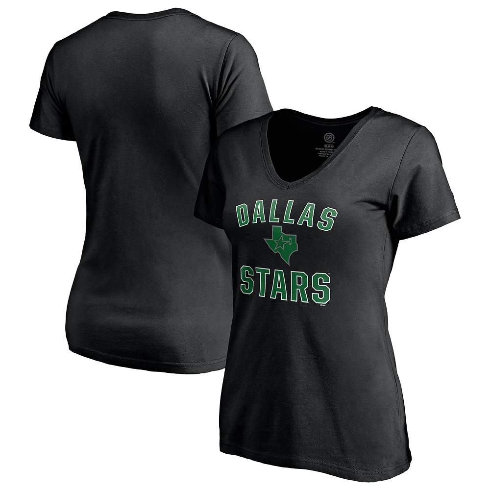 Women's Black Dallas Stars Special Edition Victory Arch V-Neck T-Shirt