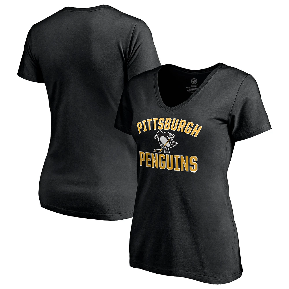 Women's Black Pittsburgh Penguins Special Edition Victory Arch V-Neck T-Shirt