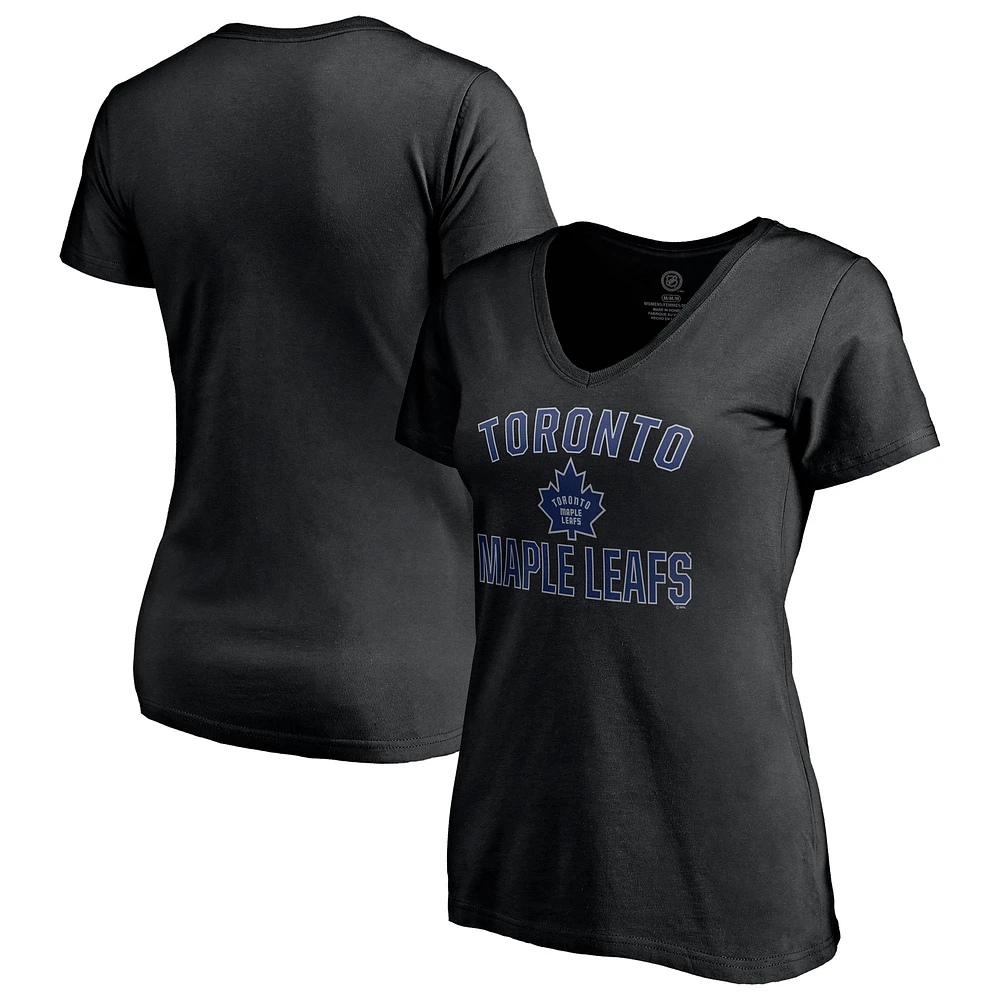 Women's Black Toronto Maple Leafs Special Edition Victory Arch V-Neck T-Shirt