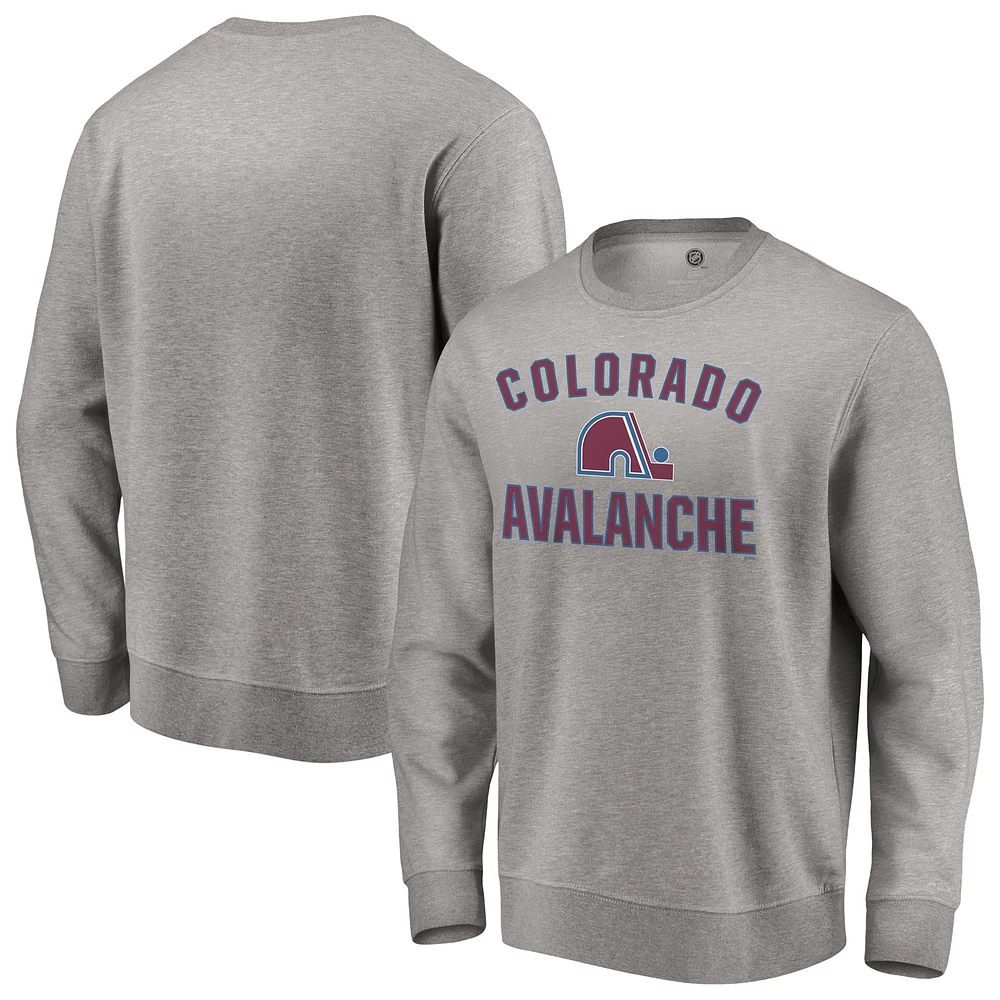 Men's Heather Gray Colorado Avalanche Special Edition Victory Arch Pullover Sweatshirt