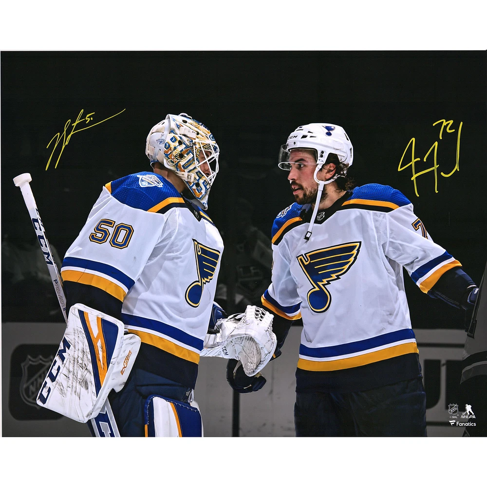 Jordan Binnington & Justin Faulk St. Louis Blues Autographed 16" x 20" Photograph