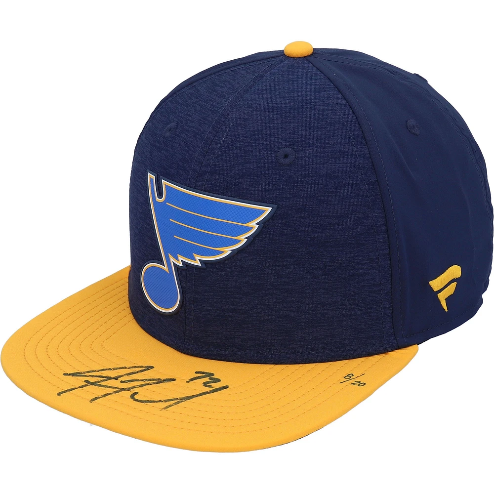 Justin Faulk St. Louis Blues Autographed Blue Snapback Cap - Limited Edition of 20
