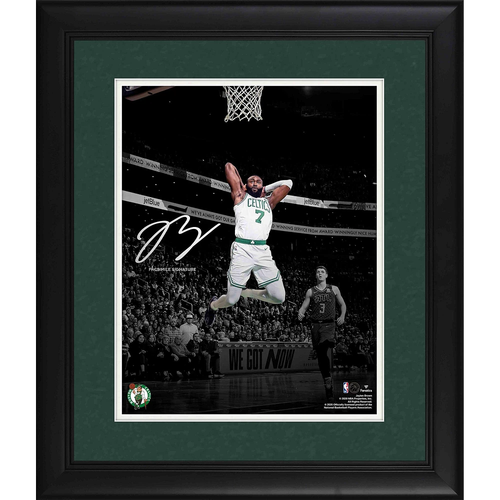 Jaylen Brown Boston Celtics Framed 11" x 14" Spotlight Photograph - Facsimile Signature