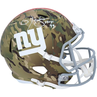 Lawrence Taylor New York Giants Autographed Riddell Camo Alternate Speed Replica Helmet with "HOF 99" Inscription