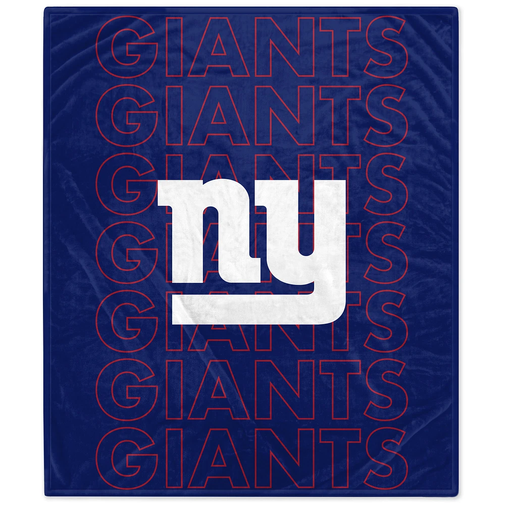 New York Giants 60" x 70" Echo Wordmark Lightweight Blanket
