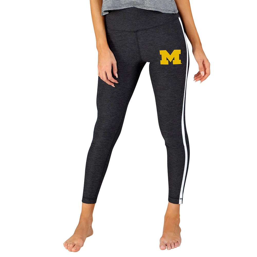 Women's Concepts Sport Charcoal/White Michigan Wolverines Centerline Knit Leggings