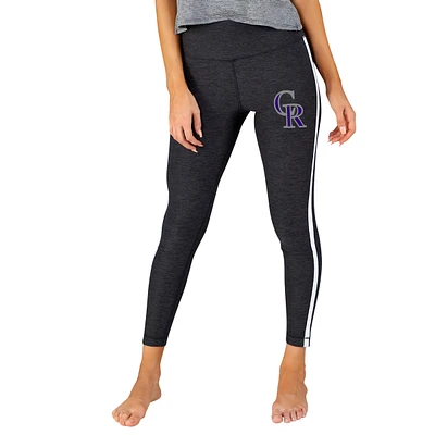 Women's Concepts Sport Charcoal/White Colorado Rockies Centerline Knit Leggings