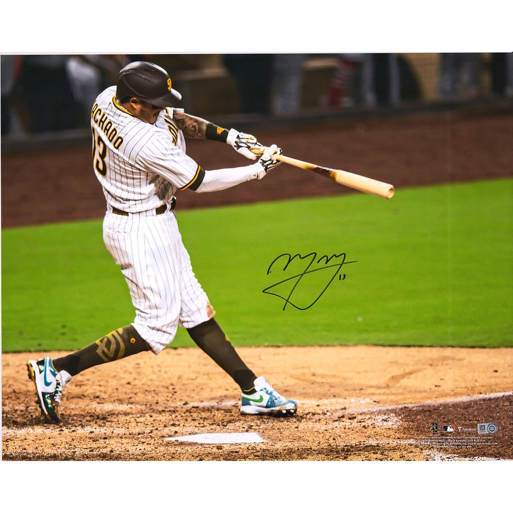 Manny Machado San Diego Padres Autographed 16" x 20" Hitting Photograph