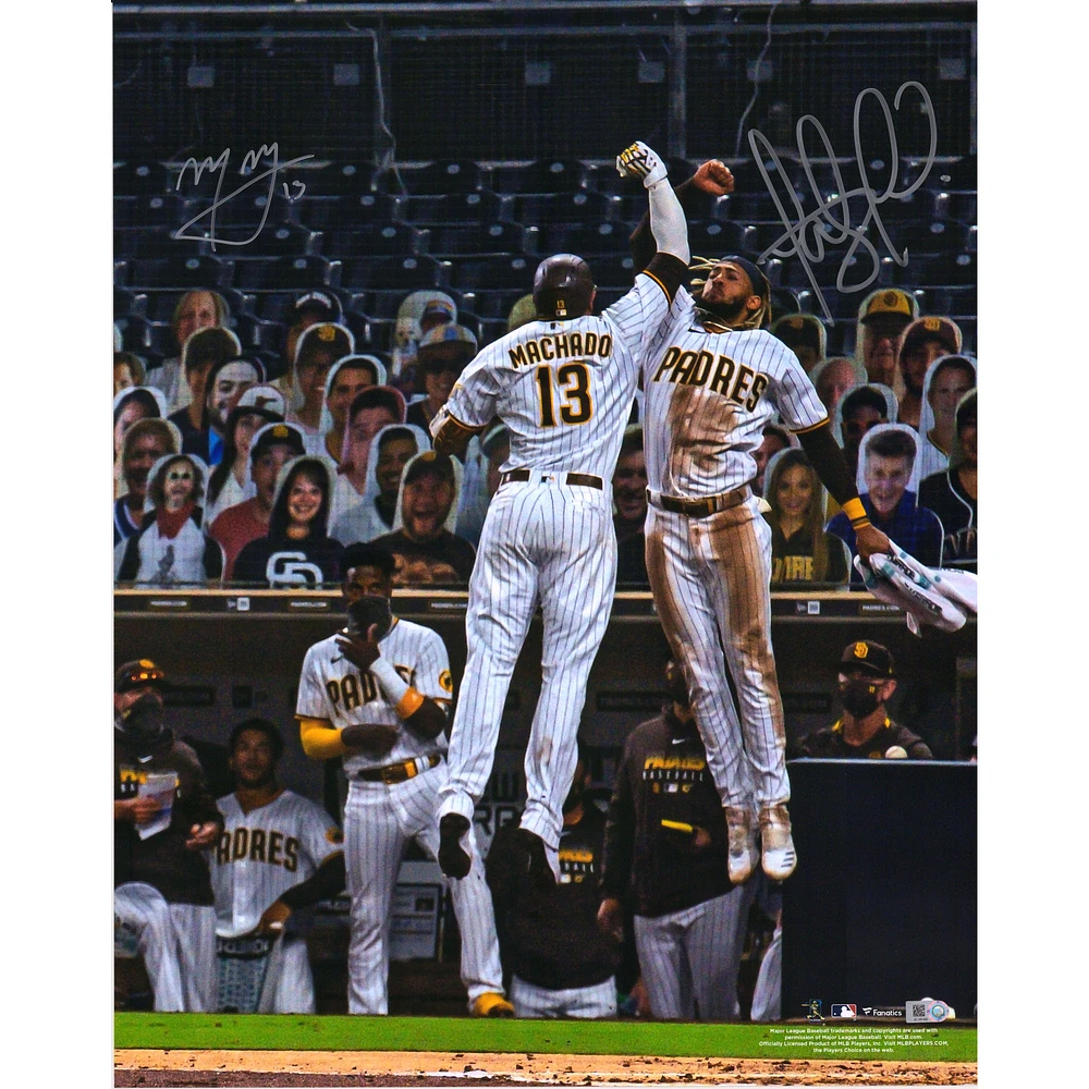 Manny Machado and Fernando Tatis Jr. San Diego Padres Dual Signed 16" x 20" Celebration Photograph