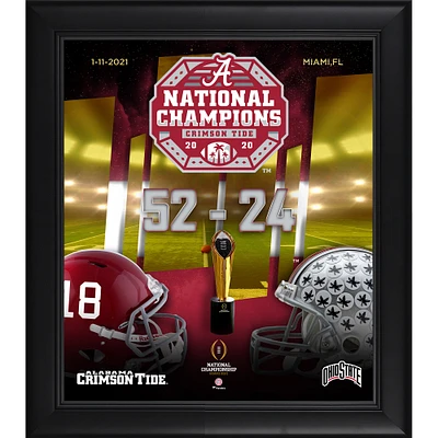 Alabama Crimson Tide Framed 15" x 17" College Football Playoff 2020 National Champions Collage
