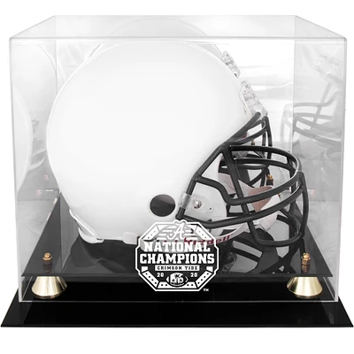 Alabama Crimson Tide College Football Playoff 2020 National Champions Logo Golden Classic Helmet Display Case