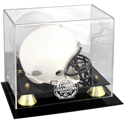 Alabama Crimson Tide College Football Playoff 2020 National Champions Logo Golden Classic Mini Helmet Display Case