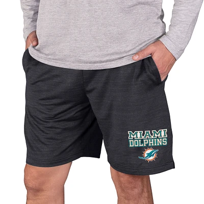 Men's Concepts Sport Charcoal Miami Dolphins Bullseye Knit Jam Shorts