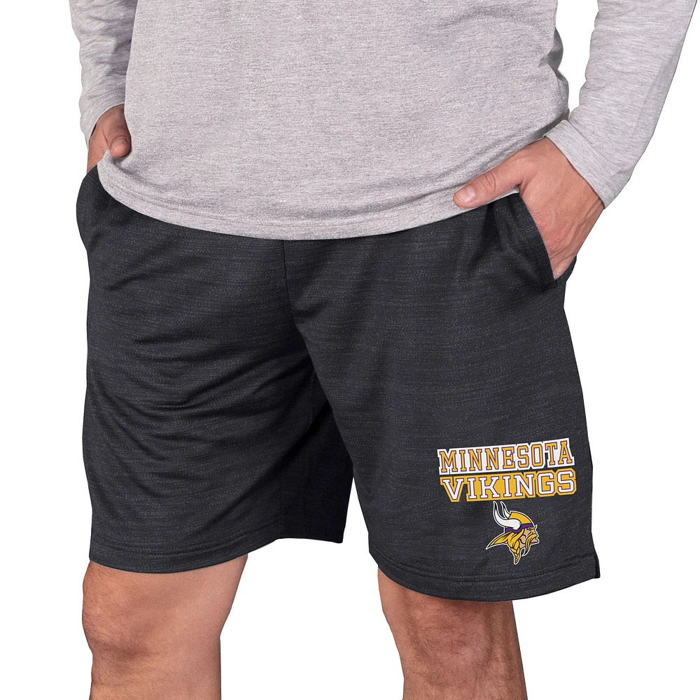 Men's Concepts Sport Charcoal Minnesota Vikings Bullseye Knit Jam Shorts
