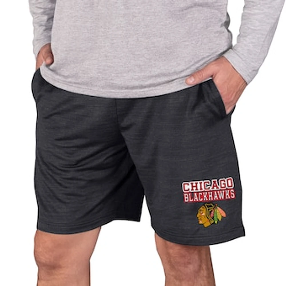 Men's Concepts Sport Charcoal Chicago Blackhawks Bullseye Knit Jam Shorts