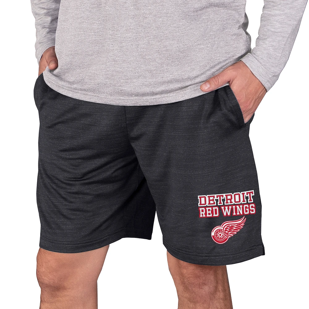Men's Concepts Sport Charcoal Detroit Red Wings Bullseye Knit Jam Shorts