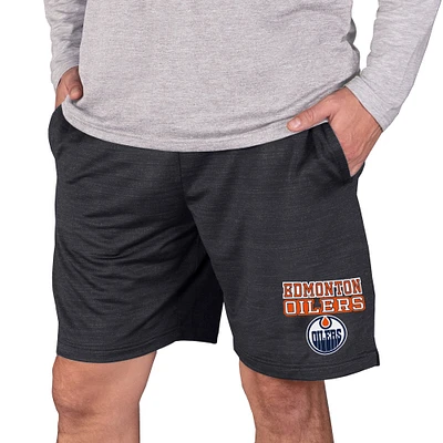 Men's Concepts Sport Charcoal Edmonton Oilers Bullseye Knit Jam Shorts