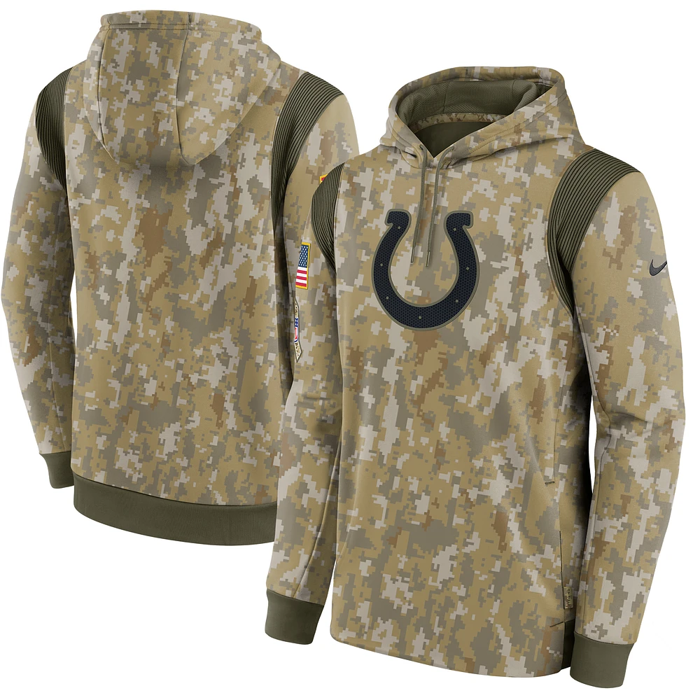 Men's Nike Camo Indianapolis Colts Salute To Service Therma Performance Pullover Hoodie