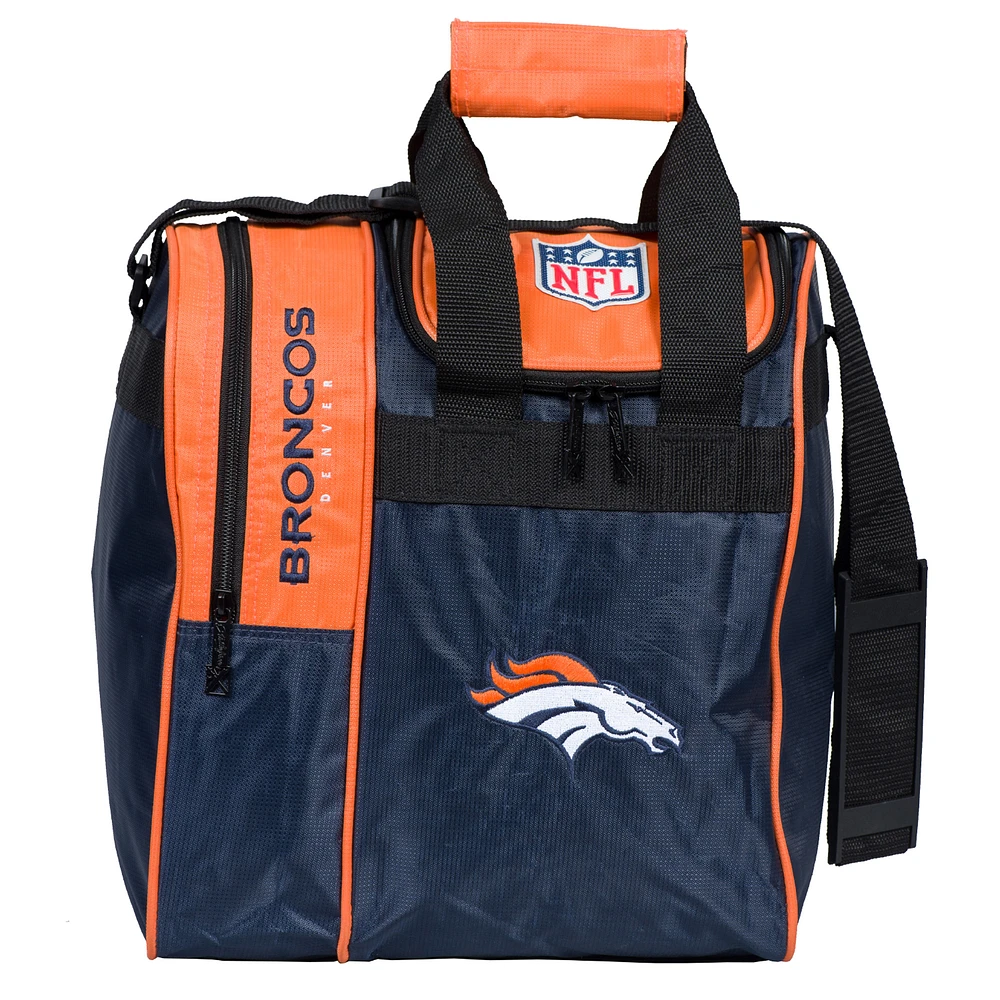 Denver Broncos Single Bowling Ball Tote Bag with Shoe Compartment