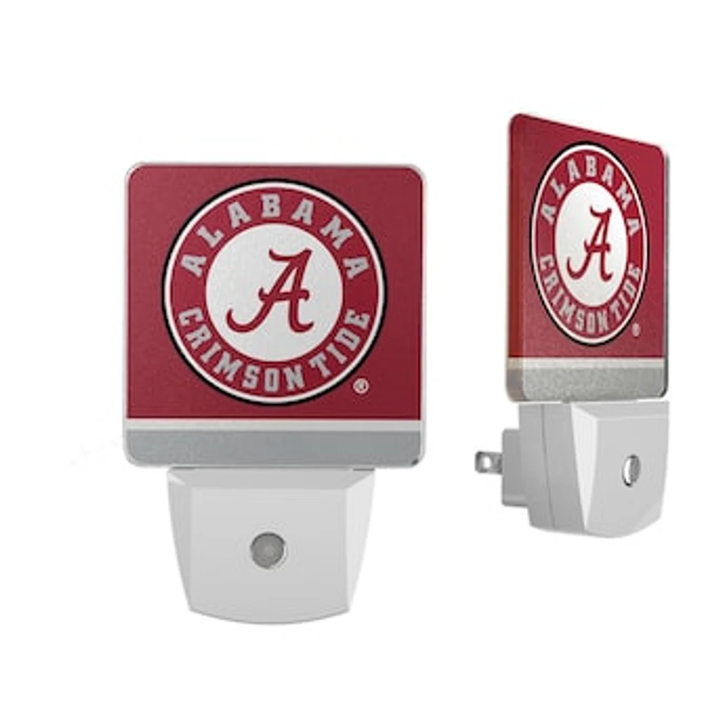Alabama Crimson Tide Primary Logo Stripe Design Nightlight 2-Pack
