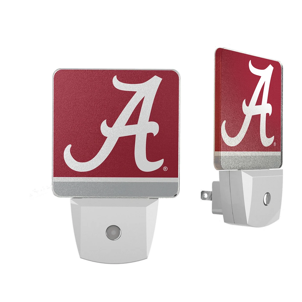 Alabama Crimson Tide Stripe Design Nightlight 2-Pack