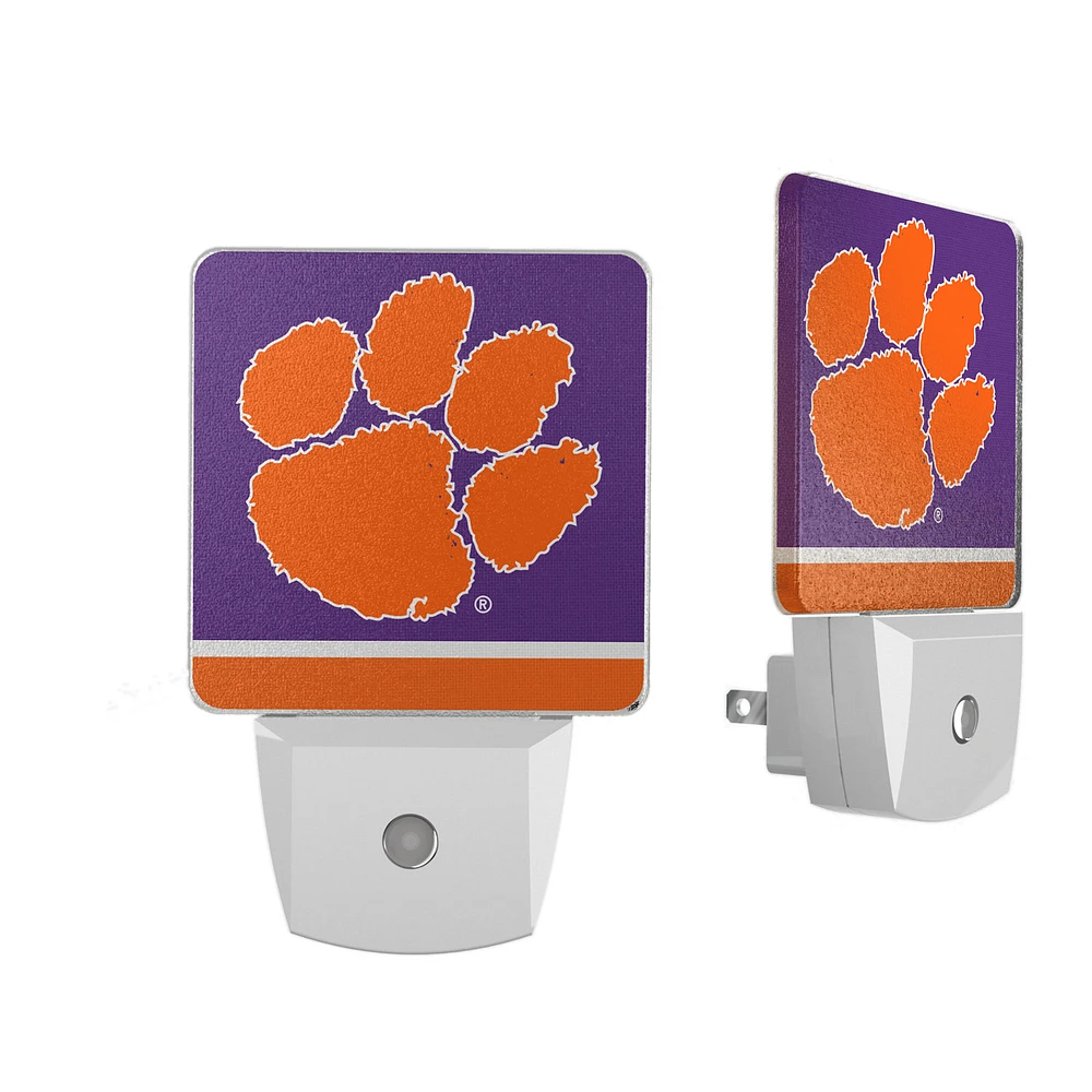 Clemson Tigers Stripe Design Nightlight 2-Pack