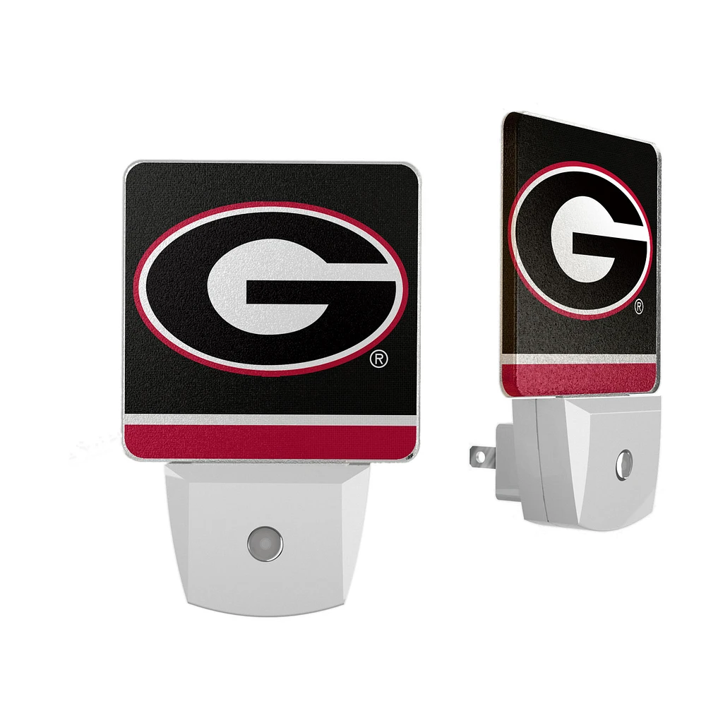 Georgia Bulldogs Stripe Design Nightlight 2-Pack