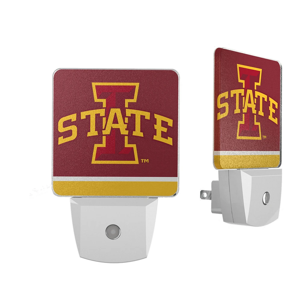 Iowa State Cyclones Stripe Design Nightlight 2-Pack