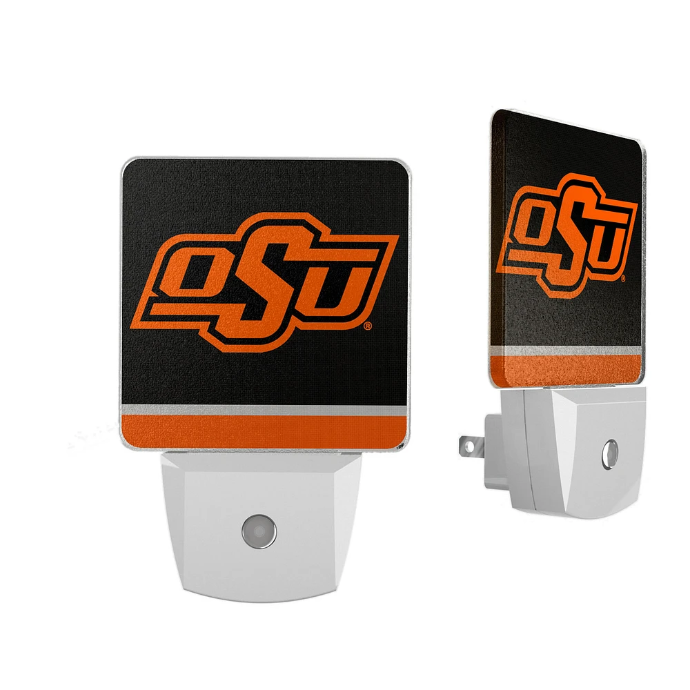 Oklahoma State Cowboys Stripe Design Nightlight 2-Pack