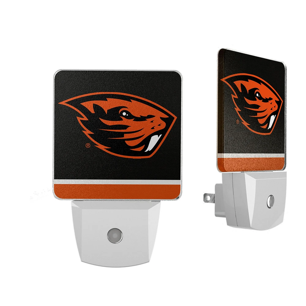 Oregon State Beavers Stripe Design Nightlight 2-Pack