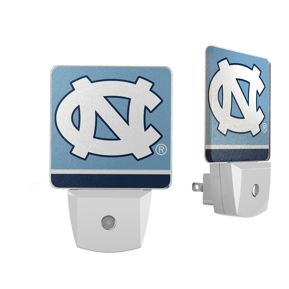 North Carolina Tar Heels Stripe Design Nightlight 2-Pack